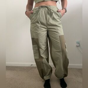 Cider Two-Tone Green Cargo Joggers